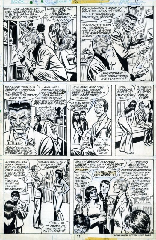 John Romita, Ross Andru, Amazing Spiderman - peter mary jane JJ jameson Flash Harry betty... - Comic Strip