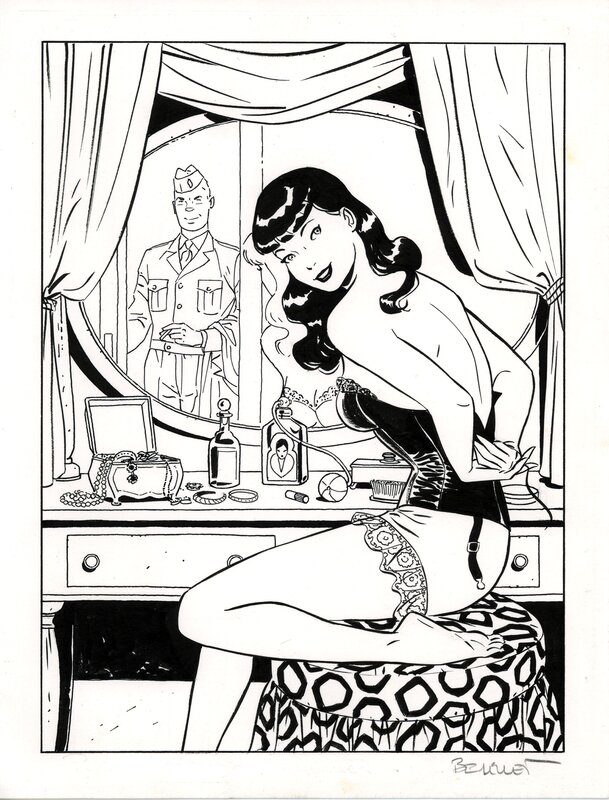 Pin - Up 03 #pinup par Philippe Berthet, Yann - Planche originale