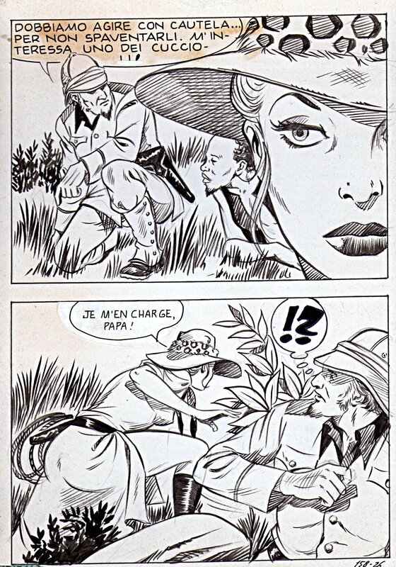 Alberto Del Mestre, Douloureuse négritude, planche 26 - La Schiava n° 36 (série jaune n°141) - Planche originale