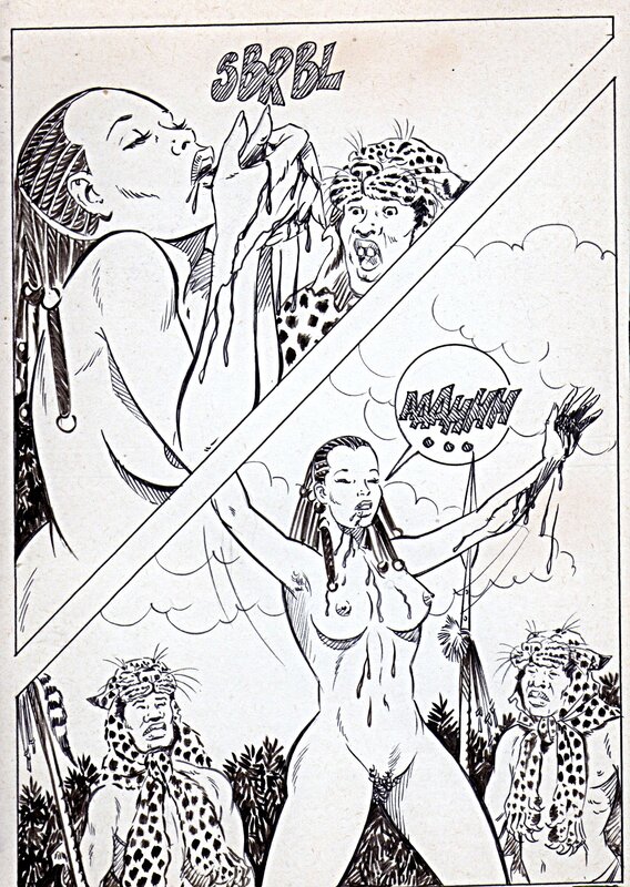 Alberto Del Mestre, Les hommes-léopards - La Schiava n°38 page 178 (série jaune n°143) - Comic Strip