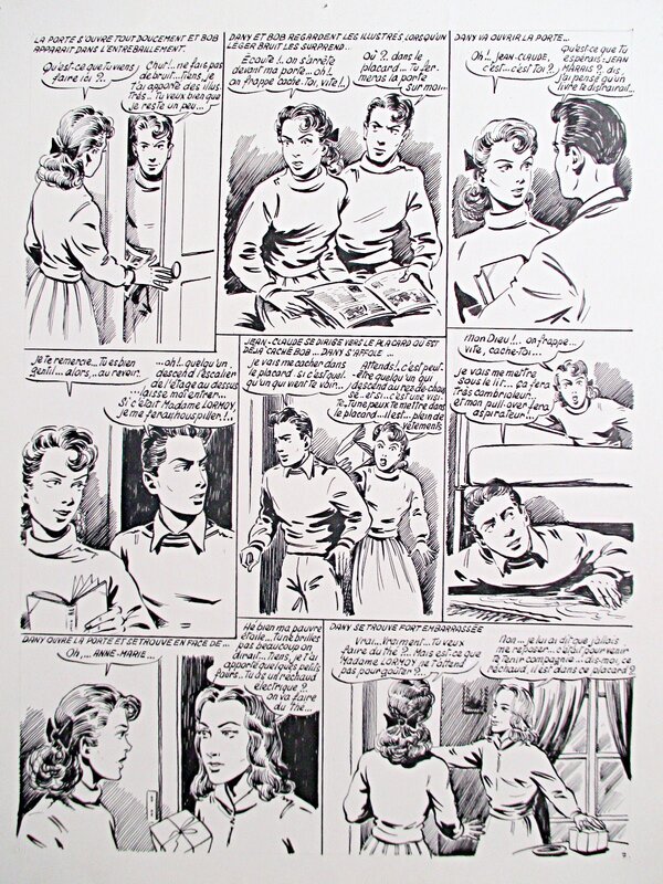 André Gosselin, Dany se destine à l'art dramatique, planche 7 - Sylvie n°?, 1954/55 (Artima) - Comic Strip