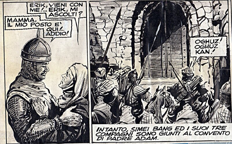 Arnaldo De Amicis, Strip d'une histoire non identifiée publiée dans Il Vittorioso dans les années 1950 - Planche originale