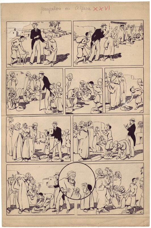 Joseph Porphyre Pinchon, Gringalou en Algérie. - Comic Strip