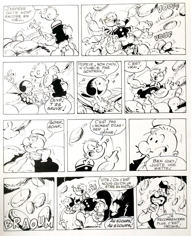 Popeye par Bud Sagendorf - Planche originale