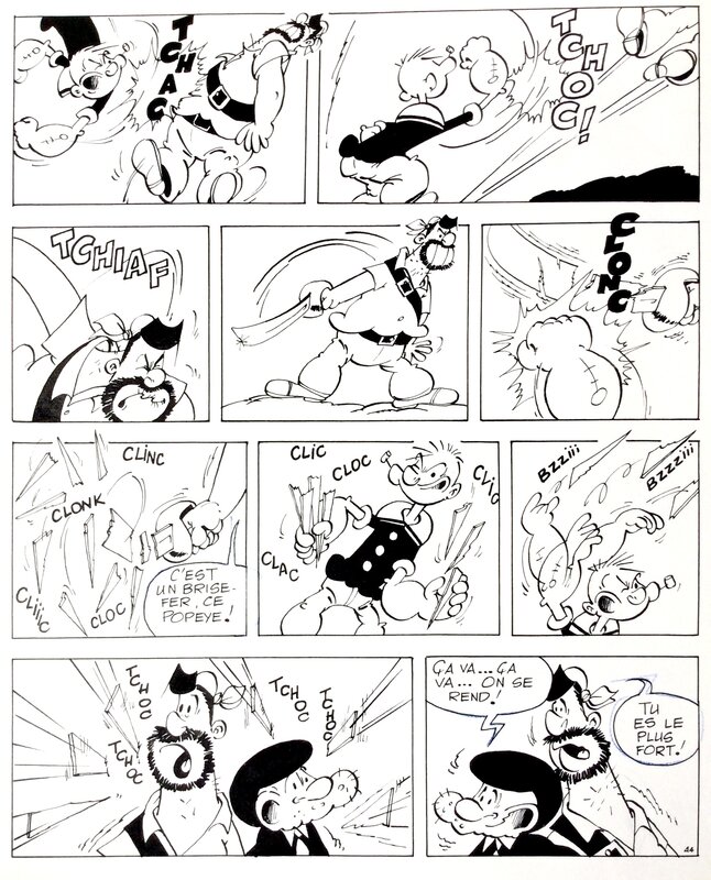 Popeye par Bud Sagendorf - Planche originale