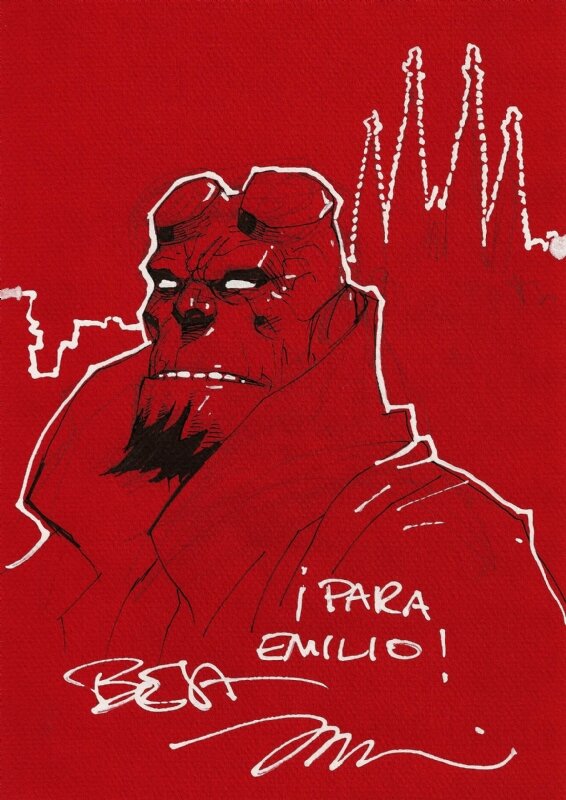 JIM LEE - Hellboy à Barcelone - Sketch