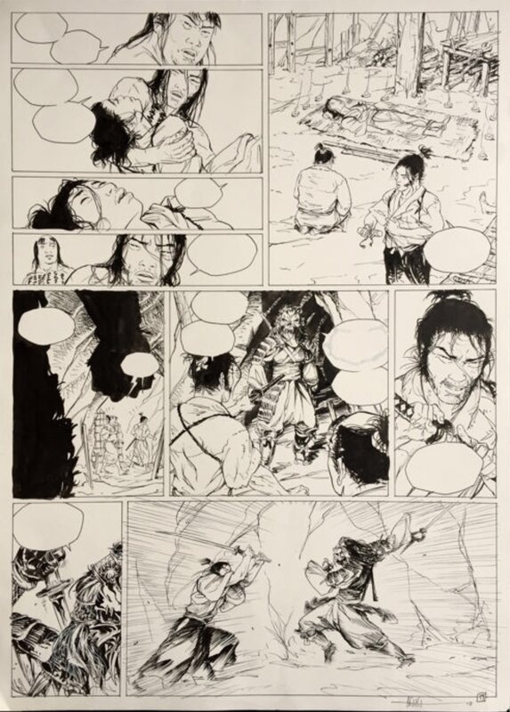 Samurai par Frédéric Genêt - Planche originale