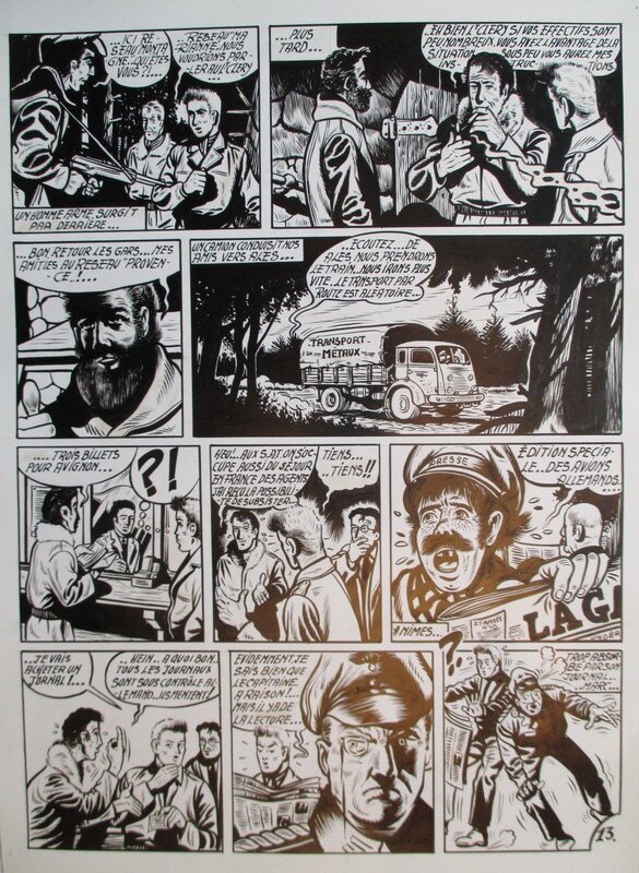 Jem, Fulgor tome 3 Marc du réseau Marianne - Le lion rugira 2 fois - Planche originale