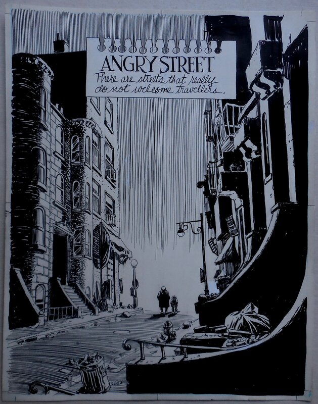 Angry street par Will Eisner - Planche originale