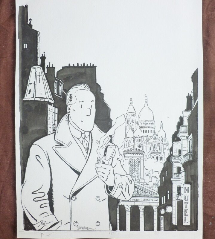 Didier Savard, Dick Herisson à Montmartre - Illustration originale