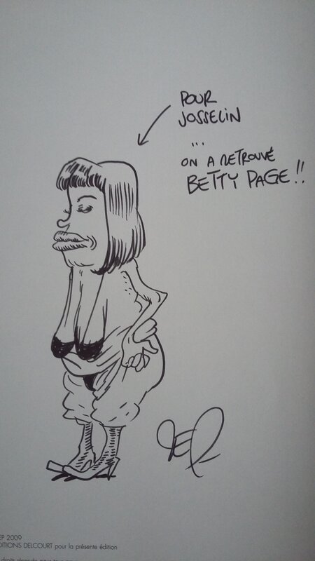 Betty page par Zep - Dédicace