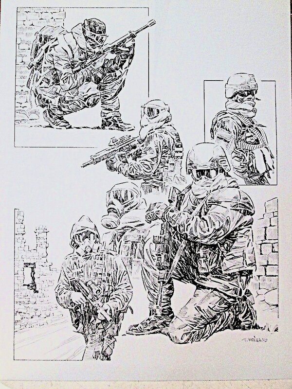 Soldats by Thomas Frisano - Original Illustration