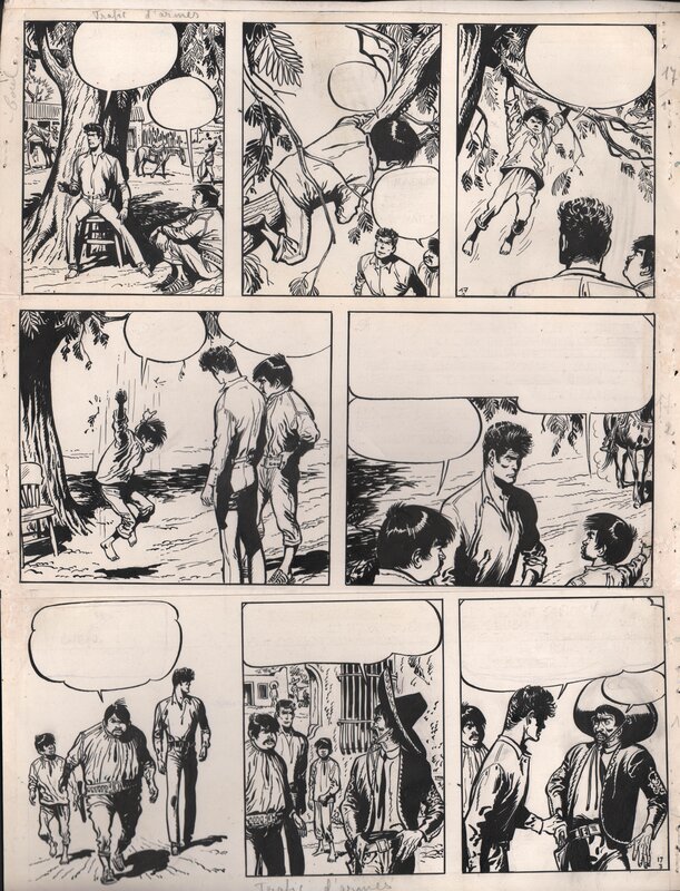 For sale - Jijé, Jerry spring Traffic d'armes planche 17 - Comic Strip