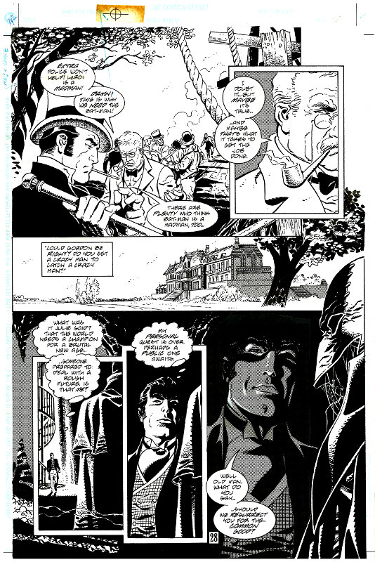 Eduardo Barreto. Batman - Gotham au XIXème Siècle - Planche originale