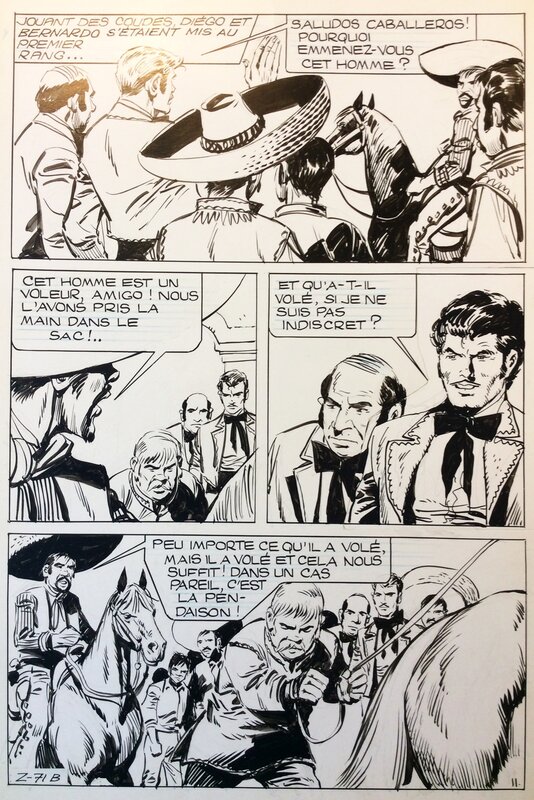 Zorro par Jean Pape - Planche originale