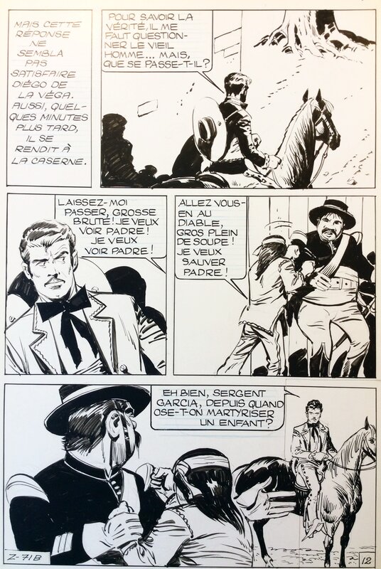 Zorro par Jean Pape - Planche originale