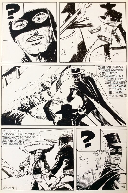 Zorro par Jean Pape - Planche originale