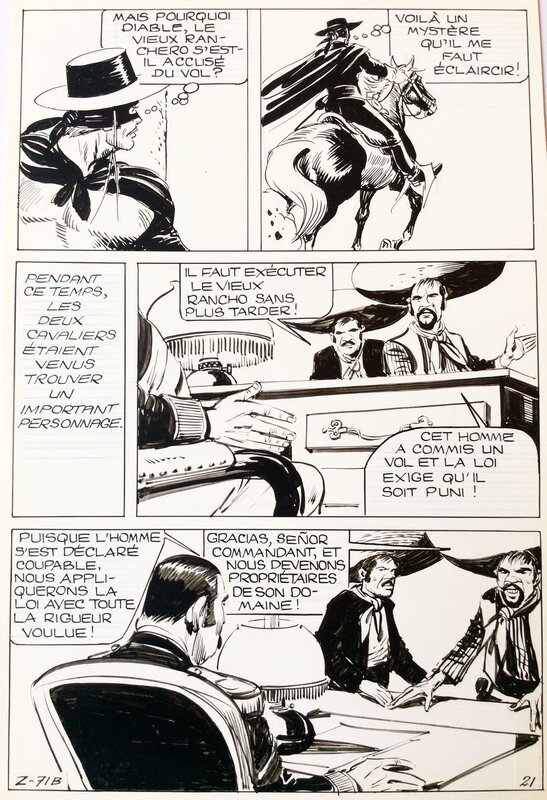 Zorro par Jean Pape - Planche originale