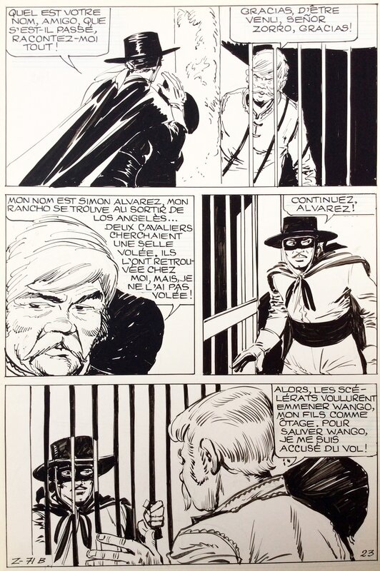 Zorro par Jean Pape - Planche originale