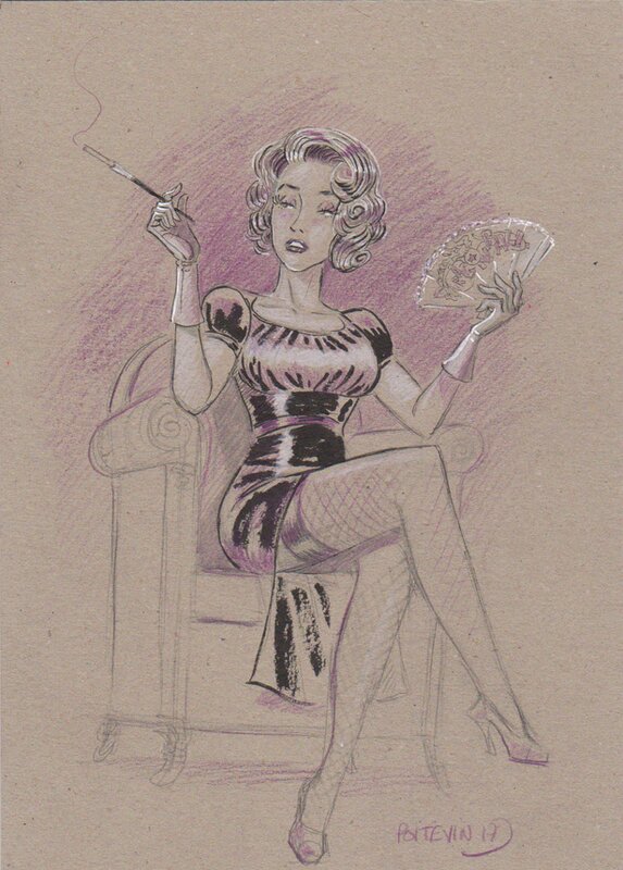 Arnaud Poitevin - Pin-up - Illustration originale