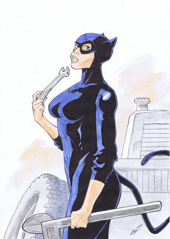 Catwoman par Godeau - Original Illustration