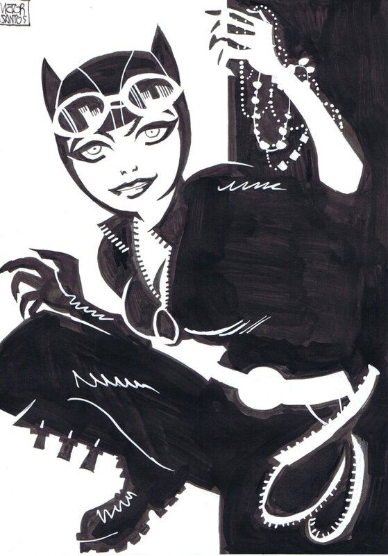 Catwoman par Santos - Illustration originale