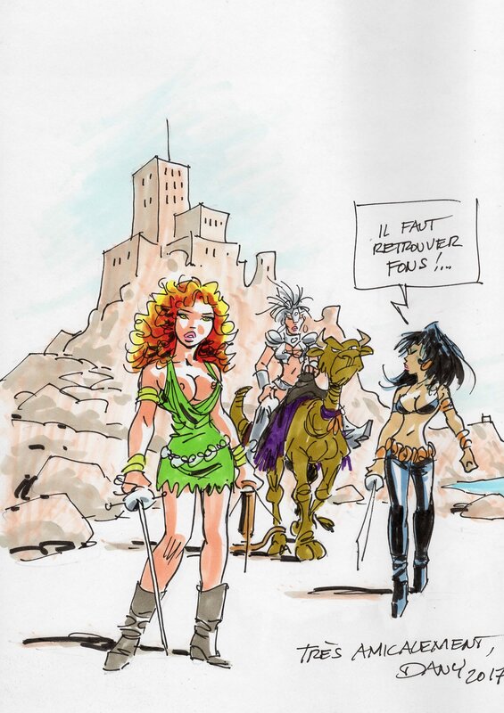 Dany Amazones de Troy - Illustration originale