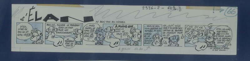 Frank Pé, L'Elan, gag n° 66, 1983. - Comic Strip