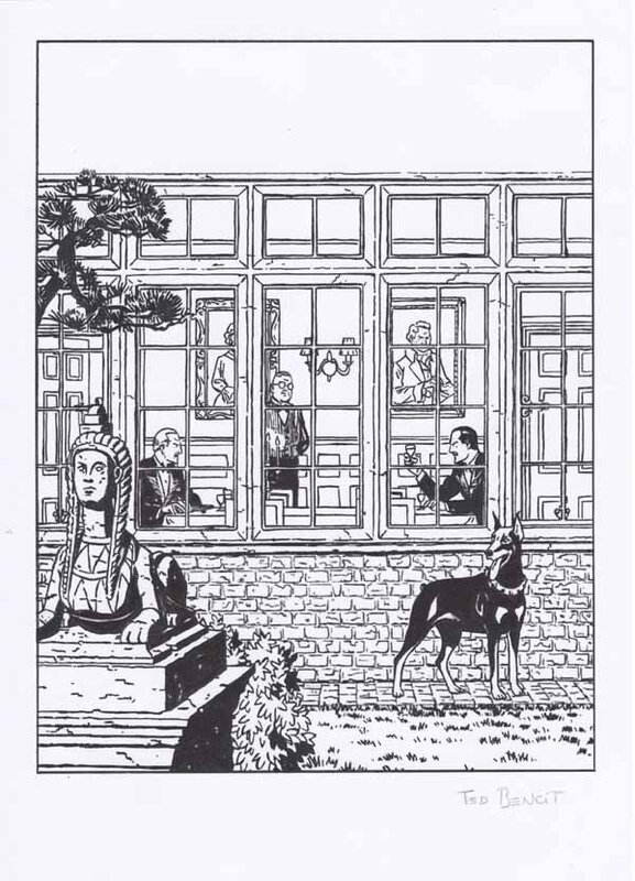Ted Benoit - Etude pour la couverture de l'Affaire Francis Blake - Original Illustration