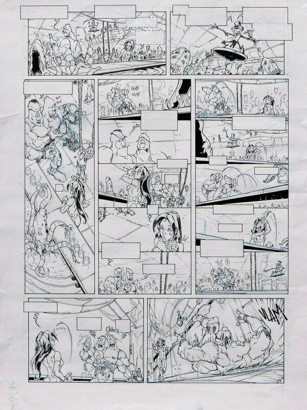 Louis, Tessa, agent intergalactique T2, planche originale page 18 - Planche originale