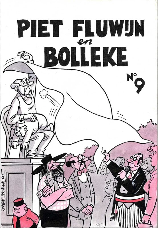 Dirk Stallaert, Marc Sleen, Piet Fluwijn en Bolleke - Miche et Célestin Radis - Original Cover