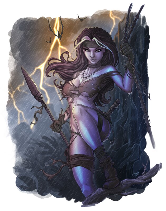 Savage Land Rogue by Dustin Holland - Original art