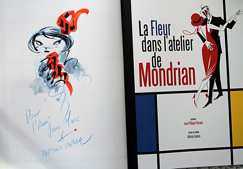 Antonio Lapone, Jean-Philippe Peyraud, La Fleur dans l'atelier de Mondrian - Dédicace