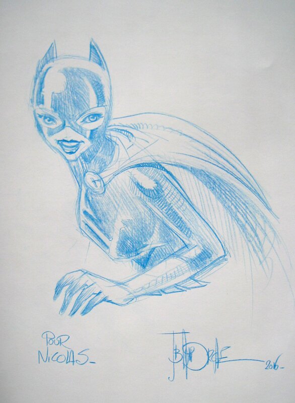 Batgirl by Jean-Baptiste Andréae - Sketch
