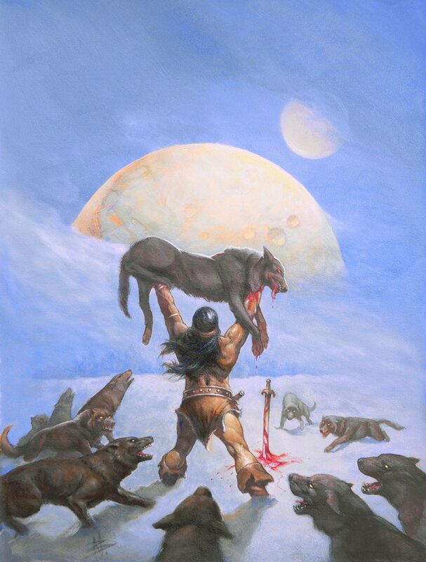 Greywolf 2 by Nicolas Bournay - Original Illustration