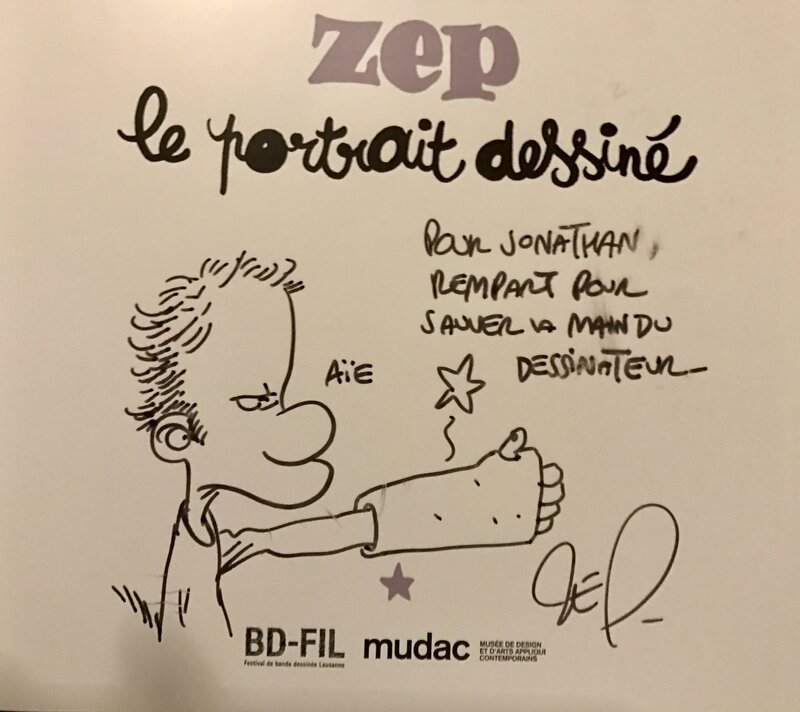 Le portrait dessiné par Zep - Dédicace