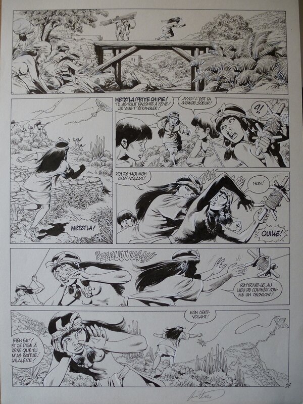 Jean-Yves Mitton, Quetzalcoatl tome 1 planche 27 - Planche originale