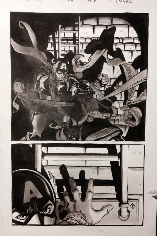 Cap America : White by Tim Sale, Jeph Loeb - Original art