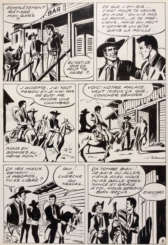 André Oulié, Les aventures de Zorro - Au bord de l'abîme - Planche originale