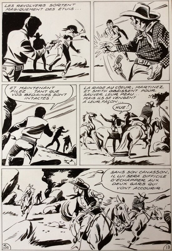 André Oulié, Les aventures de Zorro - Au bord de l'abîme - Planche originale