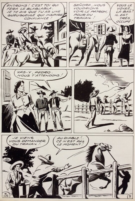 André Oulié, Les aventures de Zorro - Au bord de l'abîme - Planche originale