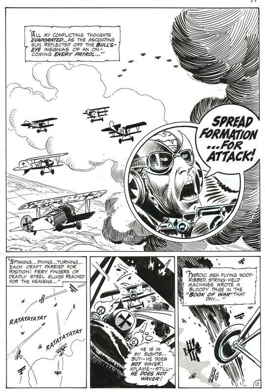Joe Kubert, Star Spangled War Stories # 149 p.11 . Enemy Ace . - Planche originale