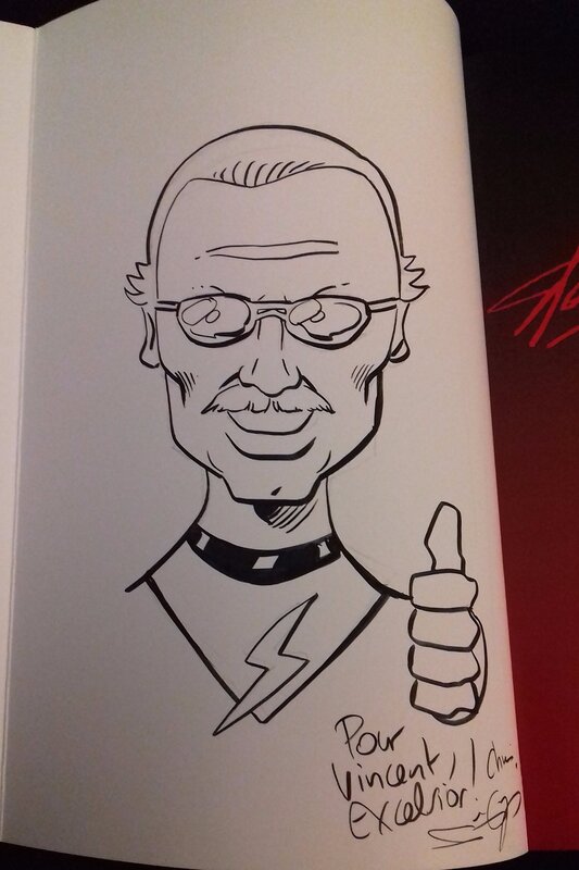 Chris Malgrain, Portrait de Stan Lee - Dédicace