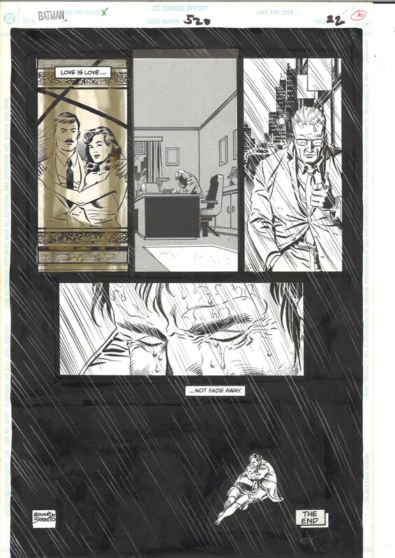 Eduardo Barreto. Batman #520 - page 22 - Planche originale