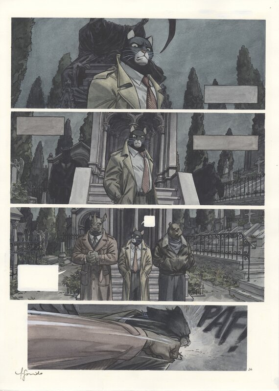 Juanjo Guarnido, Blacksad - Tome 1 - Pl 24 - Planche originale