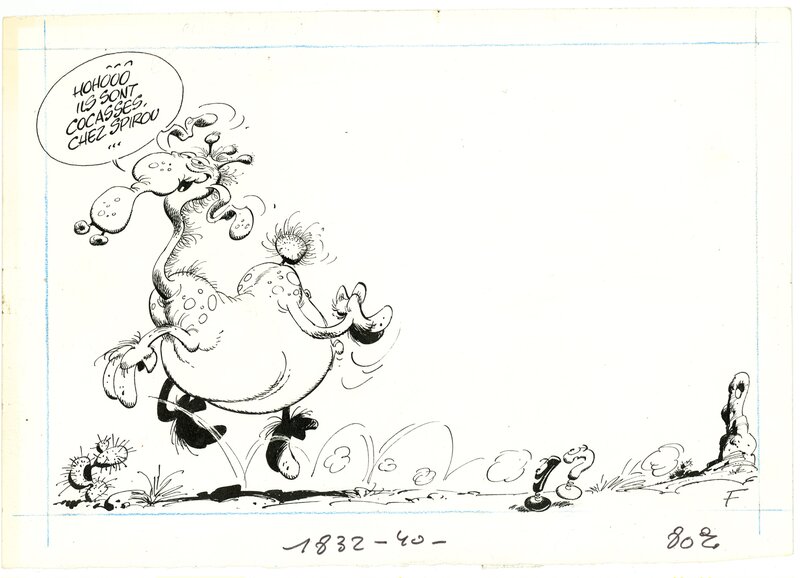 Monstre Franquin - Spirou 1832 - Original Illustration