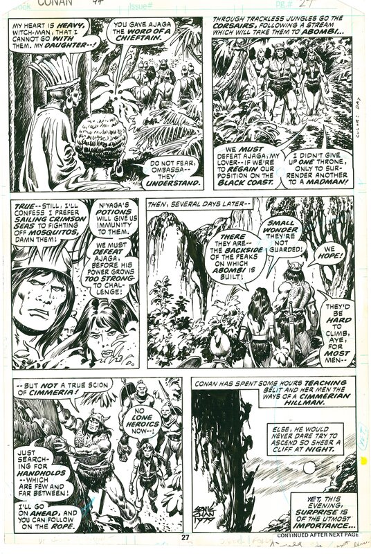 John Buscema, Ernie Chan, Roy Thomas, Conan the Barbarian #94 p27 - Planche originale
