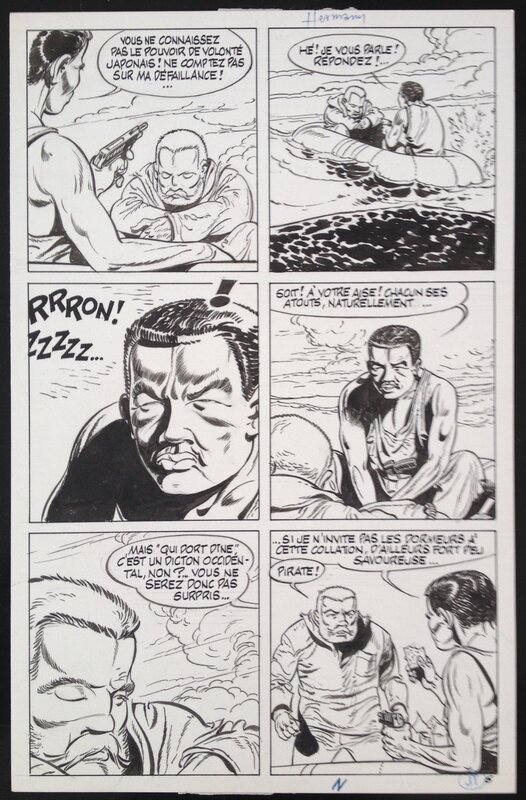 Hermann, Barney Jordan- Le soleil rouge -Planche 6 - Planche originale