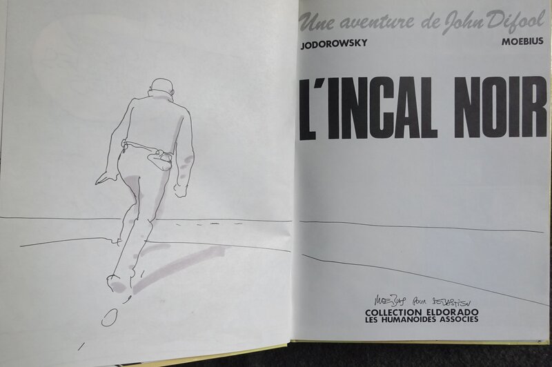 Moebius, Dédicace dans L'Incal Noir - Sketch