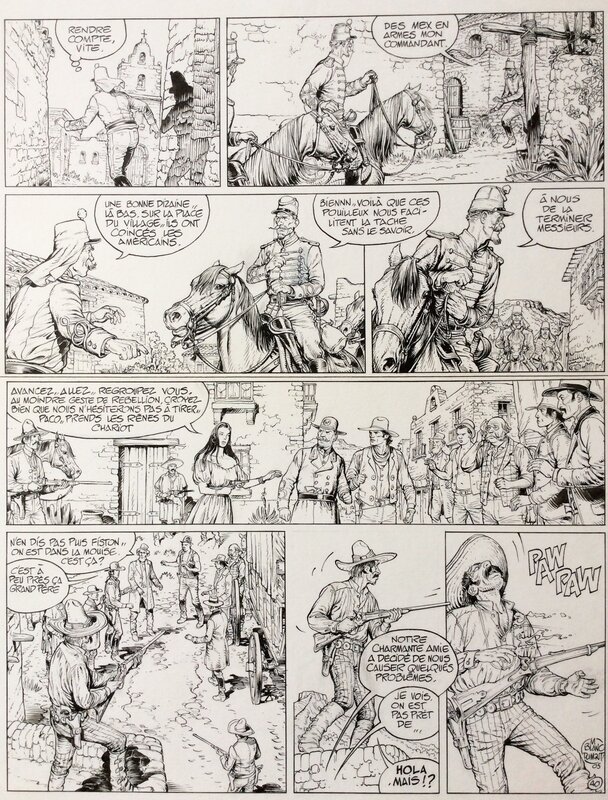 Michel Blanc-Dumont, Jean Giraud, Blueberry - La Siréne de Vera Cruz - Planche originale